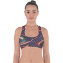 Dessert storm wave  Pattern  Cross Back Hipster Bikini Top  View1