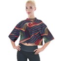 Dessert storm wave  Pattern  Mock Neck T-Shirt View1