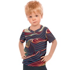 Dessert Storm Wave  pattern  Kids  Sports T-shirt