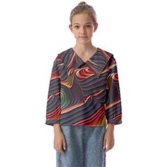 Dessert Storm Wave  pattern  Kids  Sailor Shirt by coffeus