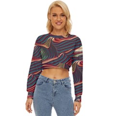 Dessert Storm Wave  pattern  Lightweight Long Sleeve Sweatshirt