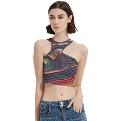 Dessert Storm Wave  pattern  Cut Out Top