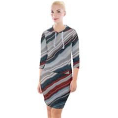 Dessert Road  pattern  All Over Print Design Quarter Sleeve Hood Bodycon Dress by coffeus