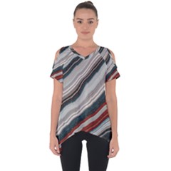 Dessert Road  pattern  All Over Print Design Cut Out Side Drop T-shirt