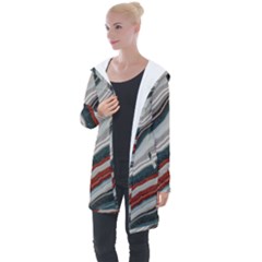 Dessert Road  pattern  All Over Print Design Longline Hooded Cardigan by coffeus