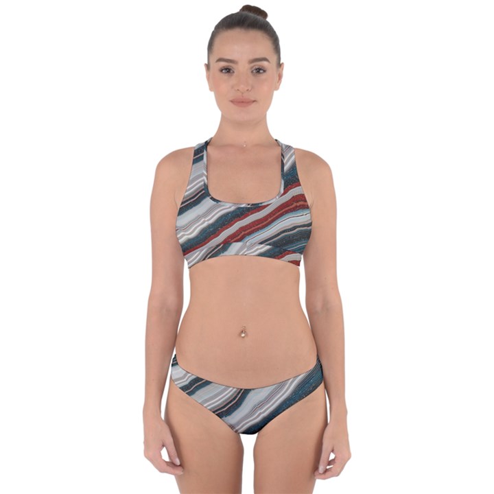 Dessert road  Pattern  all over print design Cross Back Hipster Bikini Set