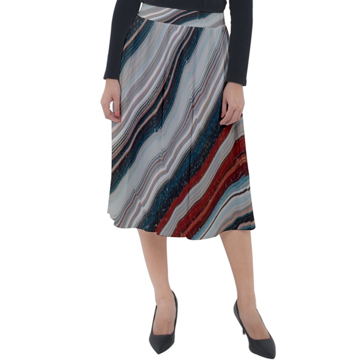 Dessert road  Pattern  all over print design Classic Velour Midi Skirt 