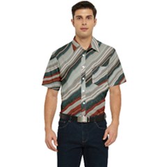 Dessert Road  pattern  All Over Print Design Men s Short Sleeve Pocket Shirt  by coffeus