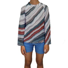 Dessert Road  pattern  All Over Print Design Kids  Long Sleeve Swimwear by coffeus