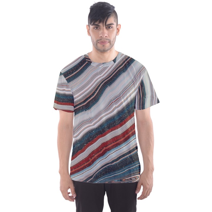 Dessert road  Pattern  all over print design Men s Sport Mesh T-Shirt