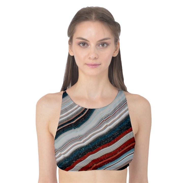 Dessert road  Pattern  all over print design Tank Bikini Top