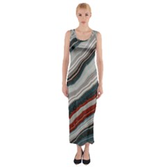 Dessert Road  pattern  All Over Print Design Fitted Maxi Dress by coffeus