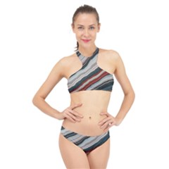 Dessert Road  pattern  All Over Print Design High Neck Bikini Set by coffeus