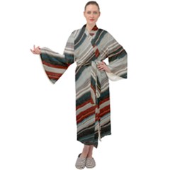 Dessert Road  pattern  All Over Print Design Maxi Velvet Kimono by coffeus