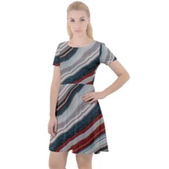 Dessert Road  pattern  All Over Print Design Cap Sleeve Velour Dress  by coffeus