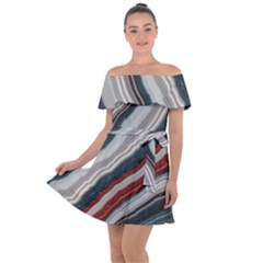 Dessert Road  pattern  All Over Print Design Off Shoulder Velour Dress by coffeus