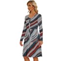 Dessert road  Pattern  all over print design Long Sleeve Dress With Pocket View2