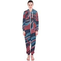 Dessert Land  pattern  All Over Print Design Hooded Jumpsuit (ladies) by coffeus