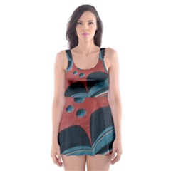 Dessert Land  pattern  All Over Print Design Skater Dress Swimsuit by coffeus