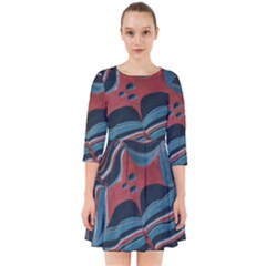 Dessert Land  pattern  All Over Print Design Smock Dress by coffeus