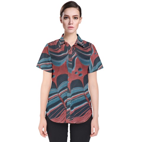 Dessert Land  pattern  All Over Print Design Women s Short Sleeve Shirt by coffeus