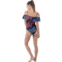 Dessert land  Pattern  all over print design Frill Detail One Piece Swimsuit View2