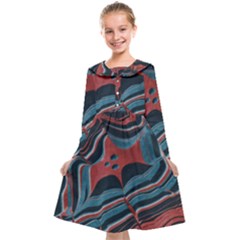 Dessert Land  pattern  All Over Print Design Kids  Midi Sailor Dress by coffeus