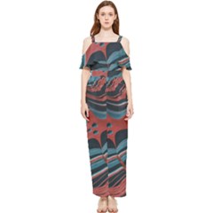 Dessert Land  pattern  All Over Print Design Draped Sleeveless Chiffon Jumpsuit by coffeus