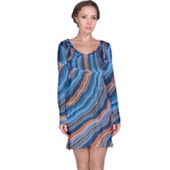 Dessert Waves  pattern  All Over Print Design Long Sleeve Nightdress by coffeus