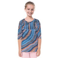 Dessert Waves  pattern  All Over Print Design Kids  Quarter Sleeve Raglan T-shirt