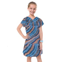 Dessert Waves  pattern  All Over Print Design Kids  Drop Waist Dress by coffeus