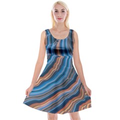 Dessert Waves  pattern  All Over Print Design Reversible Velvet Sleeveless Dress by coffeus