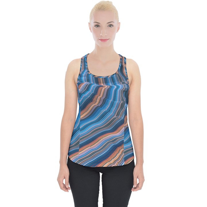 Dessert waves  Pattern  all over Print design Piece Up Tank Top