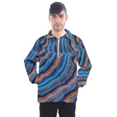 Dessert Waves  pattern  All Over Print Design Men s Half Zip Pullover by coffeus