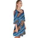 Dessert waves  Pattern  all over Print design Velour Kimono Dress View3