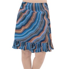 Dessert Waves  pattern  All Over Print Design Fishtail Chiffon Skirt