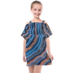 Dessert Waves  pattern  All Over Print Design Kids  One Piece Chiffon Dress by coffeus