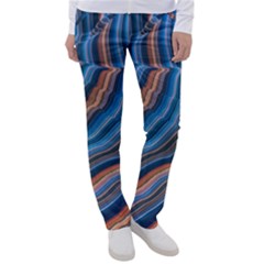 Dessert Waves  pattern  All Over Print Design Women s Casual Pants by coffeus