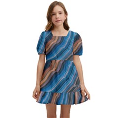 Dessert Waves  pattern  All Over Print Design Kids  Short Sleeve Dolly Dress by coffeus