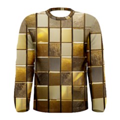 Golden Mosaic Tiles  Men s Long Sleeve T-shirt