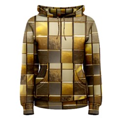 Golden Mosaic Tiles  Women s Pullover Hoodie