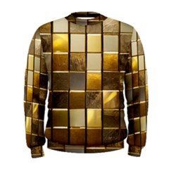 Golden Mosaic Tiles  Men s Sweatshirt