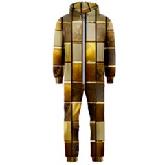 Golden Mosaic Tiles  Hooded Jumpsuit (men) by essentialimage