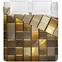 Golden Mosaic Tiles  Duvet Cover Double Side (king Size) by essentialimage