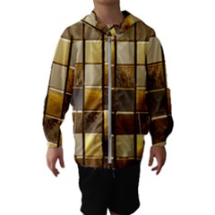 Golden Mosaic Tiles  Kids  Hooded Windbreaker