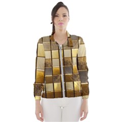 Golden Mosaic Tiles  Women s Windbreaker