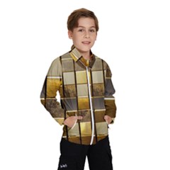 Golden Mosaic Tiles  Kids  Windbreaker