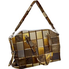 Golden Mosaic Tiles  Canvas Crossbody Bag by essentialimage