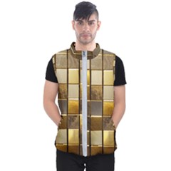 Golden Mosaic Tiles  Men s Puffer Vest