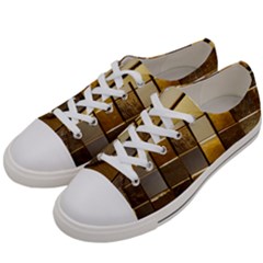 Golden Mosaic Tiles  Men s Low Top Canvas Sneakers by essentialimage